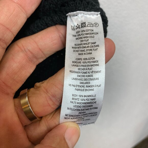 French Connection Military Sweater Mens M Navy Textured Crew Neck Pullover - Picture 7 of 11